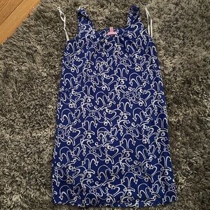 Lilly Pulitzer Navy and White Patterned Dress